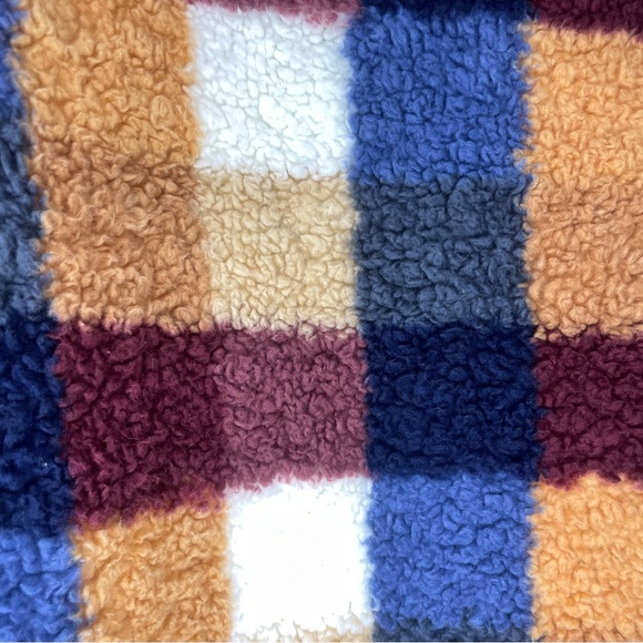 final price NWT Checkered Mustard Navy Burgundy Sweater - Picture 11 of 12